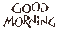 Morning Lettering Sticker