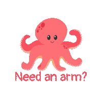 DENRAgos animals help creature octopus Sticker