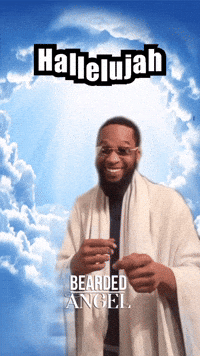 Beardinaire hallelujah praise god bearded angel beardinaire GIF
