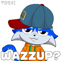 Whats Up Hello Sticker by Toshithecat