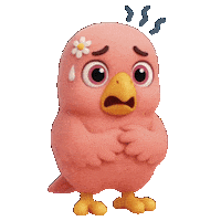 Shocked Cute Bird Sticker