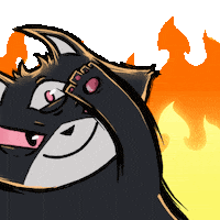 Cat Fire Sticker by Gottlos Auf Mutter