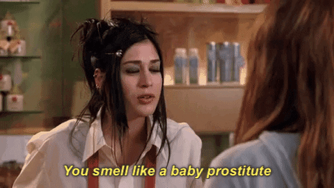 mean girls you smell like a baby prostitute GIF