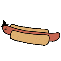Hot Dog Halloween Sticker