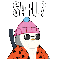 Crypto Stay Safe Sticker by Pudgy Penguins