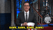 donald trump chicken GIF by The Late Show With Stephen Colbert