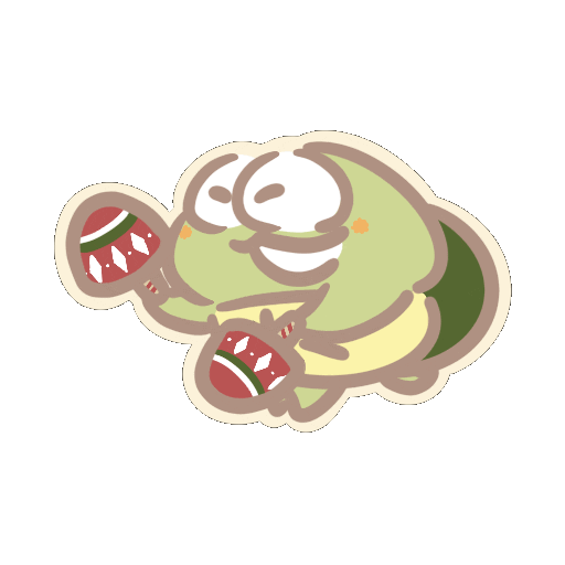 Christmas Turtle Sticker