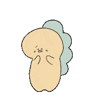 KOMARIZAURUSU sad rainbow animals cry Sticker