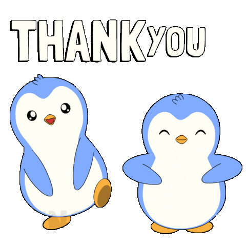 Thank You So Much Sticker by Pudgy Penguins
