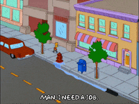 bart simpson walking GIF