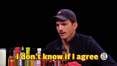 Ashton Kutcher Hot Ones GIF by First We Feast