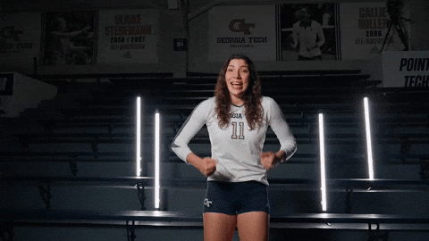 Georgia Tech Volleyball GIF by Georgia Tech Yellow Jackets