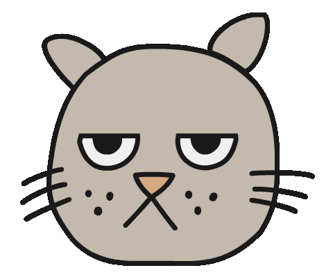 Grumpy Cat Sticker by Thank You Coffee