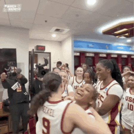 Excited Usc Trojans GIF by NCAA March Madness