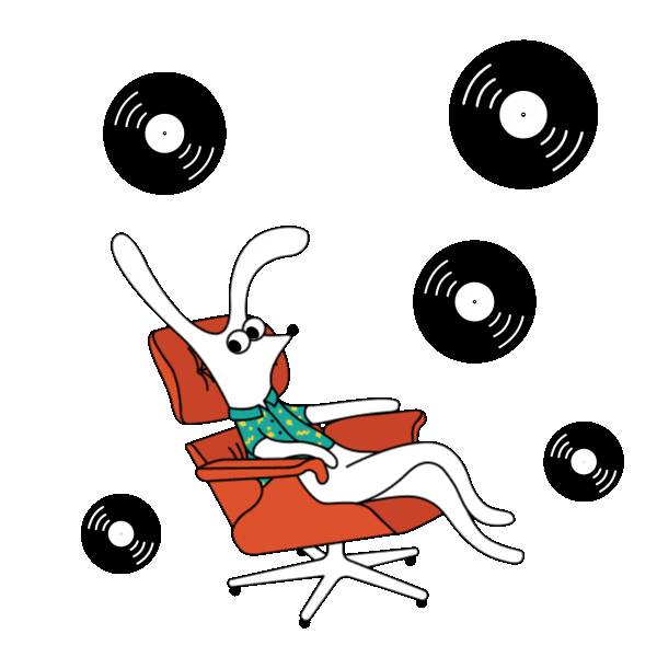 Bunny Vinyl Sticker by Drum Machine Funk