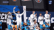 March Madness Bench Mob GIF by Creighton University Athletics