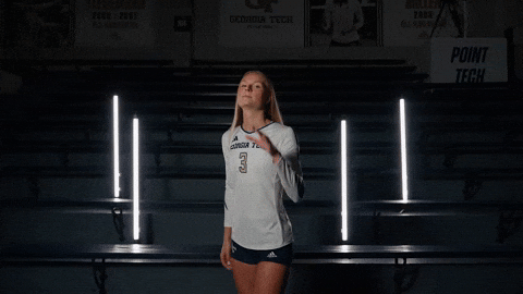 Georgia Tech Volleyball GIF by Georgia Tech Yellow Jackets