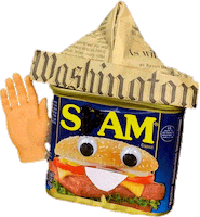 Snack Sam Sticker by The Washington Post