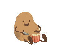 potatoe popcorn Sticker