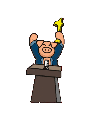 doghero happy congrats pig champion Sticker