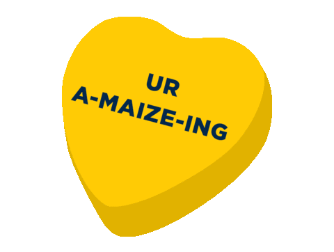 Heart Candy Sticker by University of Michigan