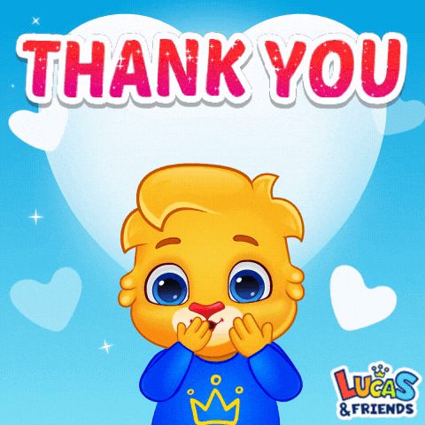 Thanks Thank You GIF by Lucas and Friends by RV AppStudios