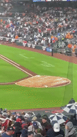 Hail Interrupts Baseball Game at Camden Yards