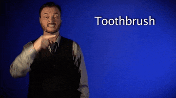 sign language toothbrush GIF by Sign with Robert