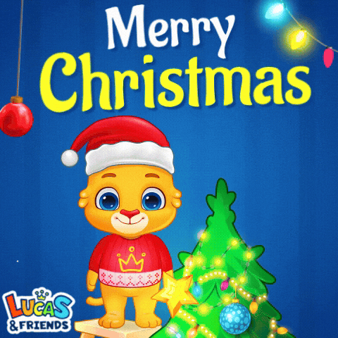 Merry Christmas GIF by Lucas and Friends by RV AppStudios