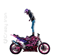 Motorcycle Stuntbike Sticker by Crazy Iron