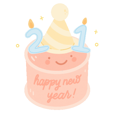 New Year Cake Sticker