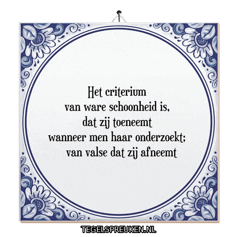 Reflectie Verandering Sticker by Tegelspreuken.nl