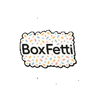 boxfetti fun party celebration logo Sticker