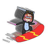 Black Cat Sticker by kigurumi