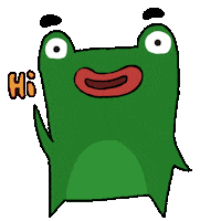 Frog Hello Sticker