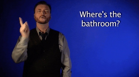 sign language wheres the bathroom GIF by Sign with Robert