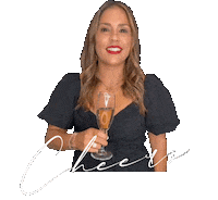Cheers Celebrating Sticker by Carina Veale