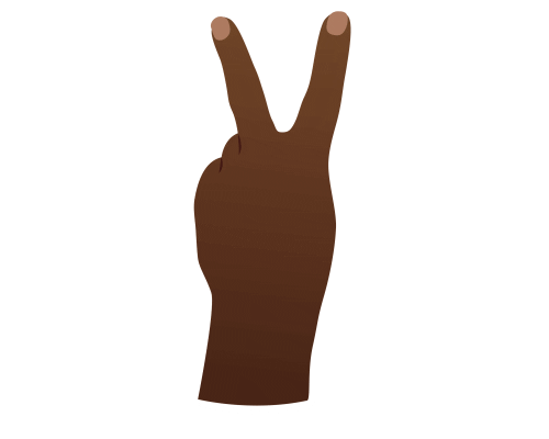 Beducated giphyupload peace hand victory Sticker