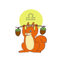 Fitness Squirrel Sticker by patriciaoettel.illustration