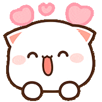 kawaiihoshi giphyupload cat peach cute cat Sticker