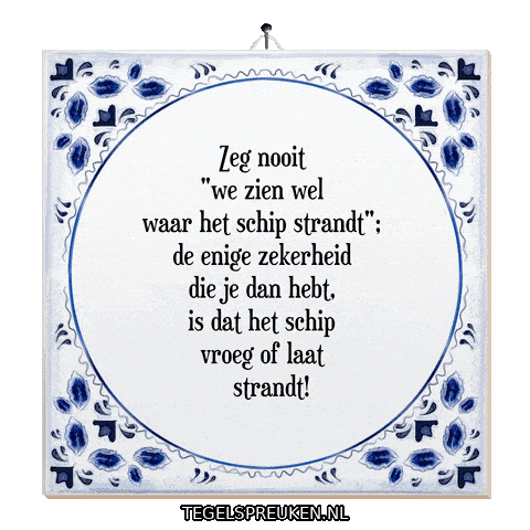 Strand Schip Sticker by Tegelspreuken.nl