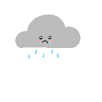 vickybarone sad crying cry rain Sticker