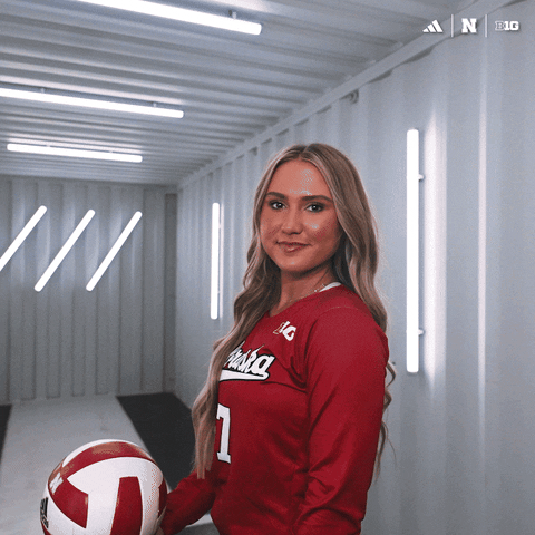 Ncaa Volleyball GIF by Huskers