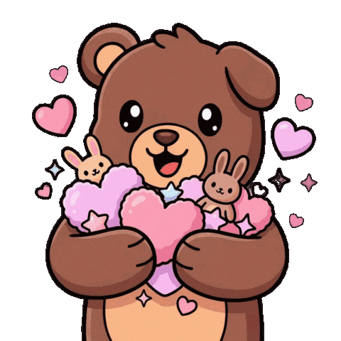 Teddy Bear Love Sticker by BEARISH