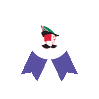 robinhoodbaking robin hood robinhood red ribbon purple ribbon Sticker