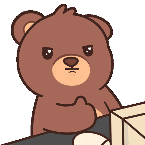 Happy Teddy Bear Sticker by BEARISH