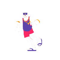 dance dog Sticker by The Juan Casal Studio