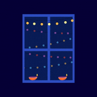 Diwali Lights Window