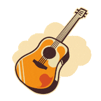 Guitar Musique Sticker by Chope & Compagnie