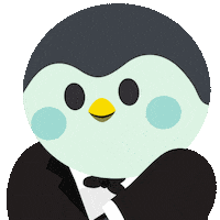 Penguin Looking Good Sticker by Finch Care